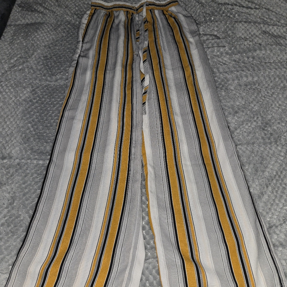 Striped Yellow and Black Pants